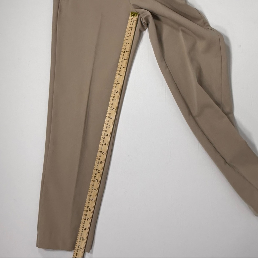 Straight Leg Ankle Adrianna Papell Tan Stretch Slacks Size 8 - Picture 6 of 8